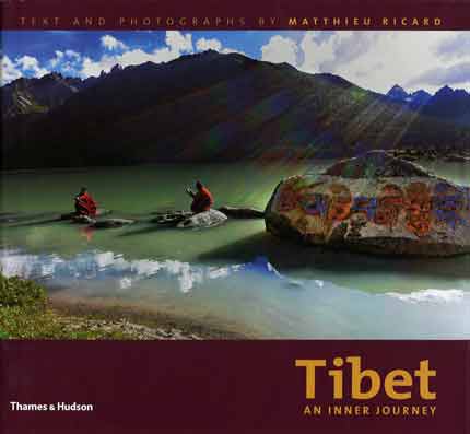 
Monks at the lake of Yilung Lhatso near Derge, with Om Mani Padme Hum on the rock - Tibet An Inner Journey book cover
